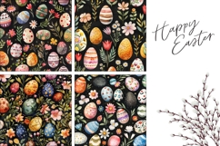 Cute Easter Pillow Template, Cartoon Easter Eggs Sublimation Product Image 3