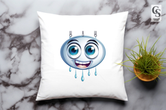 Cute Water Drop Cartoon Faces Clipart Sublimation PNG Product Image 3