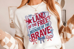 Land of the free because of the brave PNG T-Shirt|4th of Jul Product Image 3
