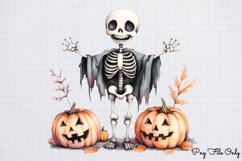 Pastel Halloween Skeleton Clipart Bundle PNG Product Image 4