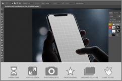 Smartphone Dark Bokeh Mockup Product Image 2