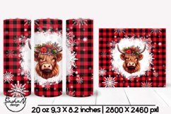 Christmas highland cow, Christmas tumbler Product Image 1