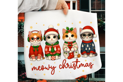 Cute Christmas Cats Wall Art PNG, Christmas Cat PNG, Meowy Product Image 2