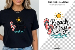 Beach Day PNG | Summer Vacation Design | Flip Flops Clipart Product Image 3