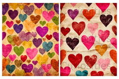 Valentines, Hearts, Grunge, Mixed Media, Paper, Junk Journal Product Image 3