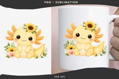 Pastel kawaii axolotl png design for T-shirts Product Image 3