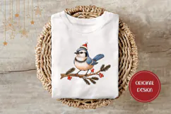 Cartoon Christmas Bird Illustration, Funny Winter Bird PNG Product Image 3