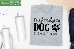 Feliz Naughty Dog SVG Design | Dog SVG Design Product Image 3