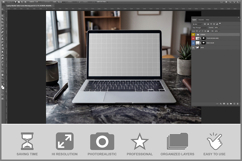 Laptop Marble Table Screen Product Image 2
