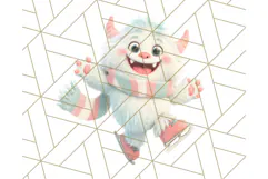 Kawaii Christmas Yeti PNG Clipart, Cute Bigfoot Holiday Art Product Image 3