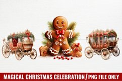 Magical Christmas Celebration Clipart, Christmas Clipart Product Image 1