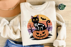 Black Cat Pumpkin PNG Sublimation PNG Design Product Image 3
