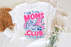 Off Duty Moms Club PNG, Preppy Coastal Summer Sublimation Product Image 3