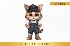 Cute cat clipart, animal sublimation Product Image 1