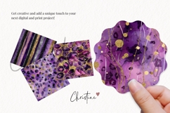 Seamless Preppy Purple Digital Paper Product Image 3