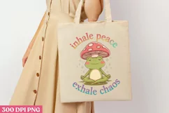 Inhale peace, exhale chaos PNG, Retro Positive Sublimation P Product Image 3
