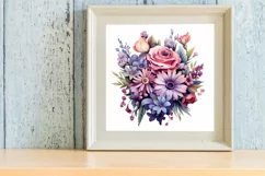 Wedding Flowers Bouquet Clipart, Watercolor Clipart Product Image 3