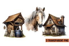 Vintage Rustic Wooden Clipart, Vintage Wooden Clipart Product Image 1