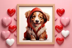 Cute Valentine Dog Clipart, Valentines Day Dog Clipart Product Image 3