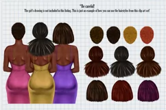 African American Hairstyles clipart PNG digital download Product Image 5