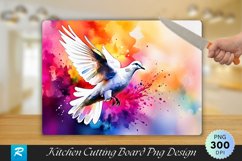 White Dove Cutting Board Sublimation Design Product Image 1