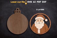Christmas Tree Toy Santa SVG laser cut file for Glowforge Product Image 3