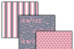 coffee digital papers, Coffee pattern, Coffee printables. Product Image 2