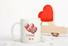 Love Hearts Illustration, I love You Design, Valentine Heart Product Image 3