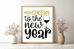 Cheers to the new year SVG, Happy New Year SVG Product Image 3