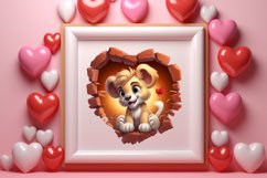 Valentine Broken Heart Animal Clipart, Valentines Couple Product Image 3