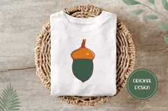 Oak Illustration, Cartoon Acorn PNG, Autumn Print Product Image 3
