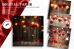 Heart Valentines Background Love Wallpaper Bokeh Backdrop_3 Product Image 1