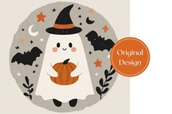 Doodle Halloween Tumbler, Halloween Ghost Tumbler Design Product Image 3