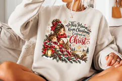 4 Christian Mom Christmas PNG Designs, 4 Faith Based Christm Product Image 3