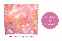 Confetti Tumbler Wrap, Orange Tumbler, Confetti Sublimation Product Image 3
