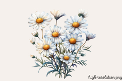 Watercolor Spring Flowers Clipart Bundle PNG Product Image 8