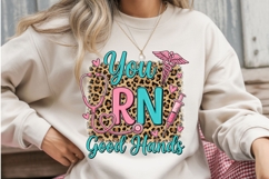 You RN Good Hands PNG, Nurse Sublimation Design, Leopard Nur Product Image 3