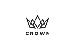 Abstract Crown Logo Design Vector Illustration Product Image 3