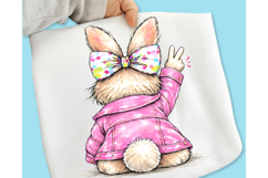 Glitter Easter Bunny Coquette PNG, Bunny Coquette Bow PNG Product Image 2