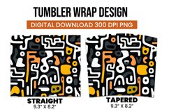 Abstract Shapes Outline Pattern Tumbler Wrap Product Image 3