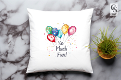Colorful Balloon Watercolor Clipart Sublimation PNG Product Image 3
