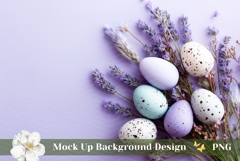Easter Eggs Background PNG, Lavanda Background Mockup Product Image 1