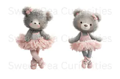 Bear, Teddy Bear, Shabby Chic, Ephemera, PNG, Clipart Product Image 3