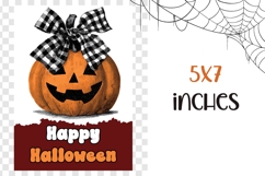 Happy Halloween Greeting Card, Cartoon Halloween Pumpkin PNG Product Image 3