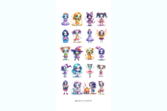 Quirky Halloween Girl Clipart Zombie Bunde Product Image 3