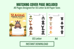 12 Animal Shadow Matching Activity Pages for Toddlers Product Image 3