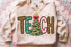 Christmas Teach Png, Christmas Teacher Coquette Png Product Image 3