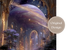 Glitter Tumbler Wrap, Cosmic Tumbler Template Product Image 3