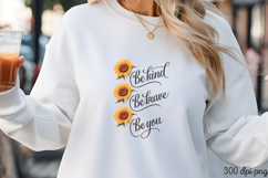 Be kind, Be brave, Be you PNG, Motivational sublimation PNG Product Image 3