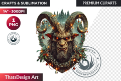 Krampus Christmas Clipart , Evil Santa Christmas clipart png Product Image 1